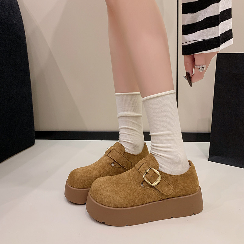 厚底增高勃肯鞋女全包2025春季新款复古一脚蹬显瘦乐福鞋休闲单鞋,淘宝优惠券,粉丝福利购,淘宝优惠卷