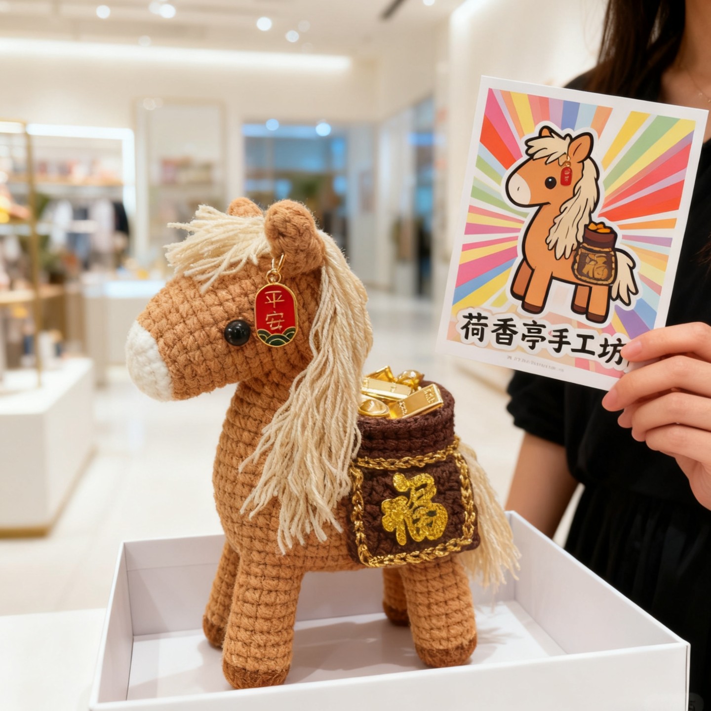 2026马上有钱DIY材料包马年有福摆件钩编织钩针小马玩偶新年礼物,淘宝优惠券,粉丝福利购,淘宝优惠卷