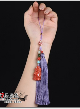 高含量朱砂帝王砂财神爷包挂件护身符高档汽车挂件汽车后视镜吊饰