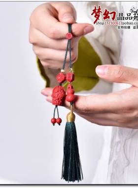 高含量朱砂红砂女财神扎吉拉姆前世今生包包挂件吊坠吊饰招财