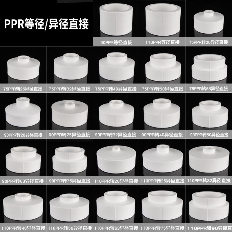 PPR变径直接异径大小头75变20 90变32 4寸变2寸PR水管管件配件接 - 图1