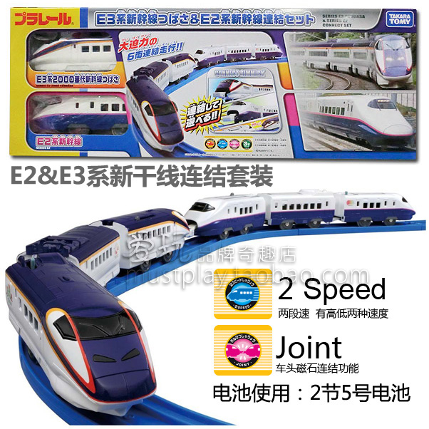 日本TOMY多美卡新干线PLARAIL普乐路路加长车厢E5E6电动高铁火车 - 图2