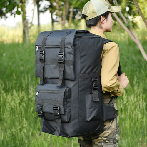 超大容量登山旅行双肩包旅游双肩托运背包户外行李棉被搬家背囊 - 图0