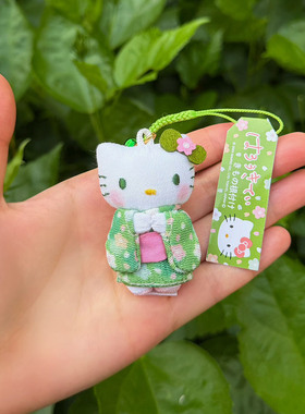 现货日本正品三丽鸥Sanrio限定日式和服风浅草寺kitty铃铛挂件