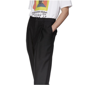 Yiyiyiyi GABARDINE TROUSERS CDG ຕີນນ້ອຍເກົ້າຈຸດ ໂສ້ງຂາສັ້ນແບບວັນນະຄະດີໂດຍລວມ