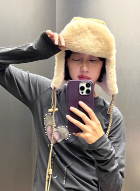 【现货】OPEN YY 秋冬编织加绒保暖护耳雷锋帽 DOUBLEBOO
