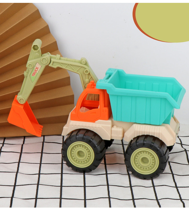儿童大号加厚沙滩男女童卡通惯性仿真工程车城市工程队挖土机模型,淘宝优惠券,粉丝福利购,淘宝优惠卷
