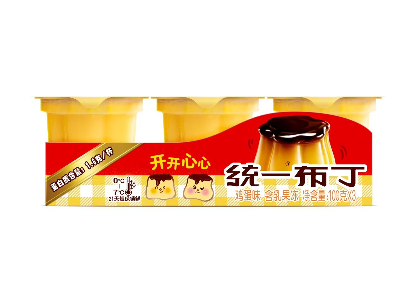 统一鸡蛋布丁100g4组12杯即食布丁一点点奶茶布丁甜品零食布丁_虎窝淘