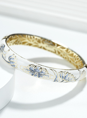 手镯铜胎掐丝景泰蓝气质女珐琅彩