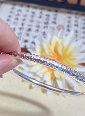 新款满天星CNC碎冰冰手镯闭口实心高级感不掉色素圈手环镯子