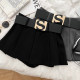 Letter belt high waist slim skirt