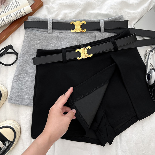 ແອວສູງ slimming slit culottes ສະຫມໍ່າສະເຫມີ