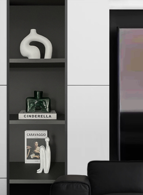 简约现代样板间书柜软装家居摆件