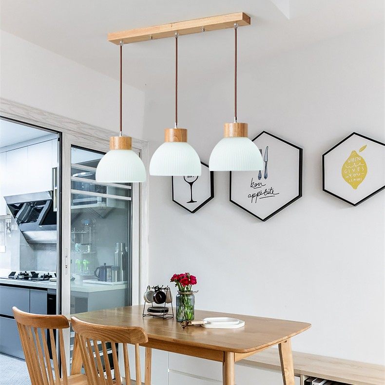 北欧原木风客厅吊灯卧室房间餐桌餐厅吊灯三头网红简约现代吸顶灯,淘宝优惠券,粉丝福利购,淘宝优惠卷
