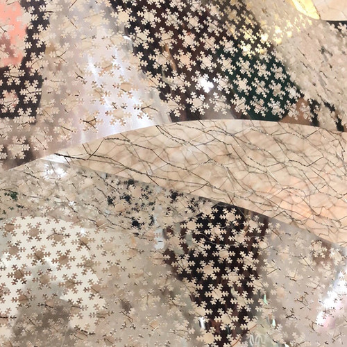 雪花亮片网婚礼堂场景布置酒店餐厅吊顶装饰网镂空造型网婚庆道具 - 图2
