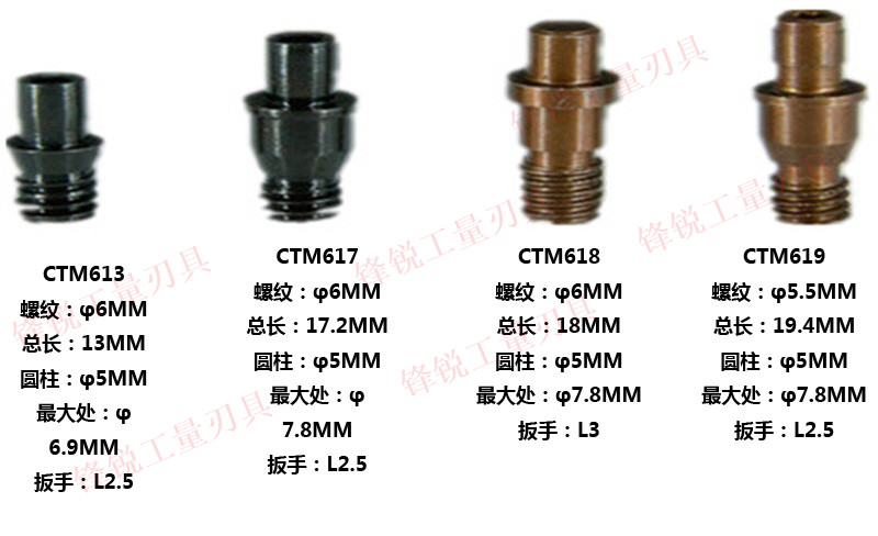 数控车刀杆中心销钉刀垫螺丝M510CTM513CTM613CTM617M619中心销钉-图1