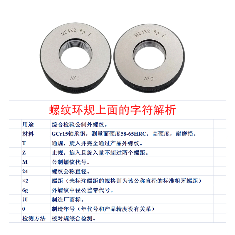 成量螺纹环规/通止规M2M2.2M2.5M3M3.5M4M4.5M5M6M8M10M12M14M16 - 图0