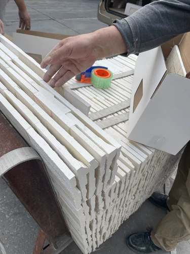 Каменная мозаика натуральная мраморная мраморная белый песок с длинной полоса