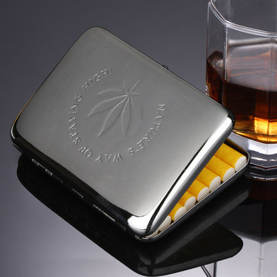 双枪正品超薄纯铜烟盒男士 16支装 便携烟盒创意高档镜面商务礼品