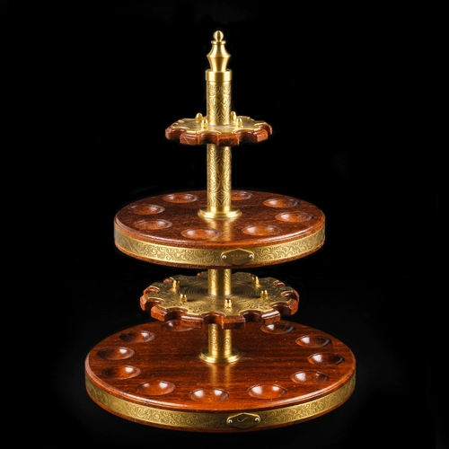 季风 Многоцелевая трубопровода стенда медная ананасовая кожа с твердым деревом вращается восьмиместная трубопровода Творческие ретро аксессуары