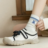 Мультяшная вышивка, гольфы, брендовые японские трендовые белые носки, с вышивкой