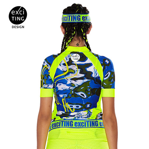 exciTING激动派骑行服女修身薄款吸湿速干跑步短袖透气登山运动服-图1