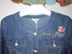 ພາກຮຽນ spring ແລະ summer slim fit embroidered jacket denim tops ຂອງແມ່ຍິງ