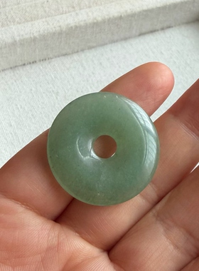 亏本捡漏 天然绿东陵玉平安扣吊坠  水晶挂坠饰品礼物