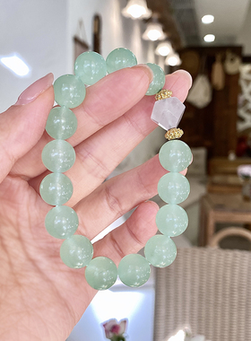 大颗粒石英石冰透手串