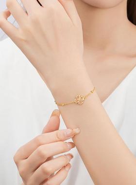 幸运四叶草纯银手饰轻奢