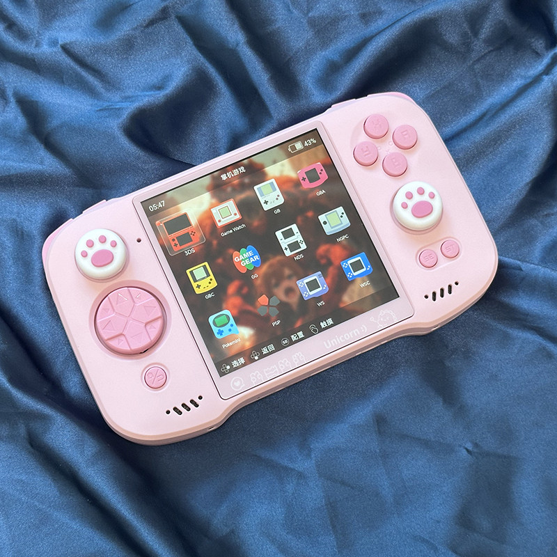 老张ZPG独角兽A1安卓开源掌机双前端3DS方屏雪饼PSP土星PS2游戏机 - 图0