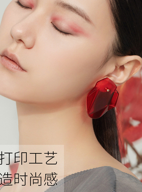 王菲春晚同系虾片耳环女3d工艺