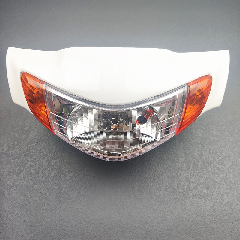 包邮摩托车配件改装国三福喜100巧格一代前大灯总成头罩后脑头壳 - 图1