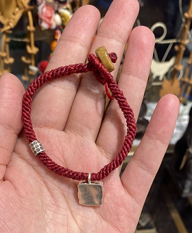 本命年梁人手作男女蜡绳纯银