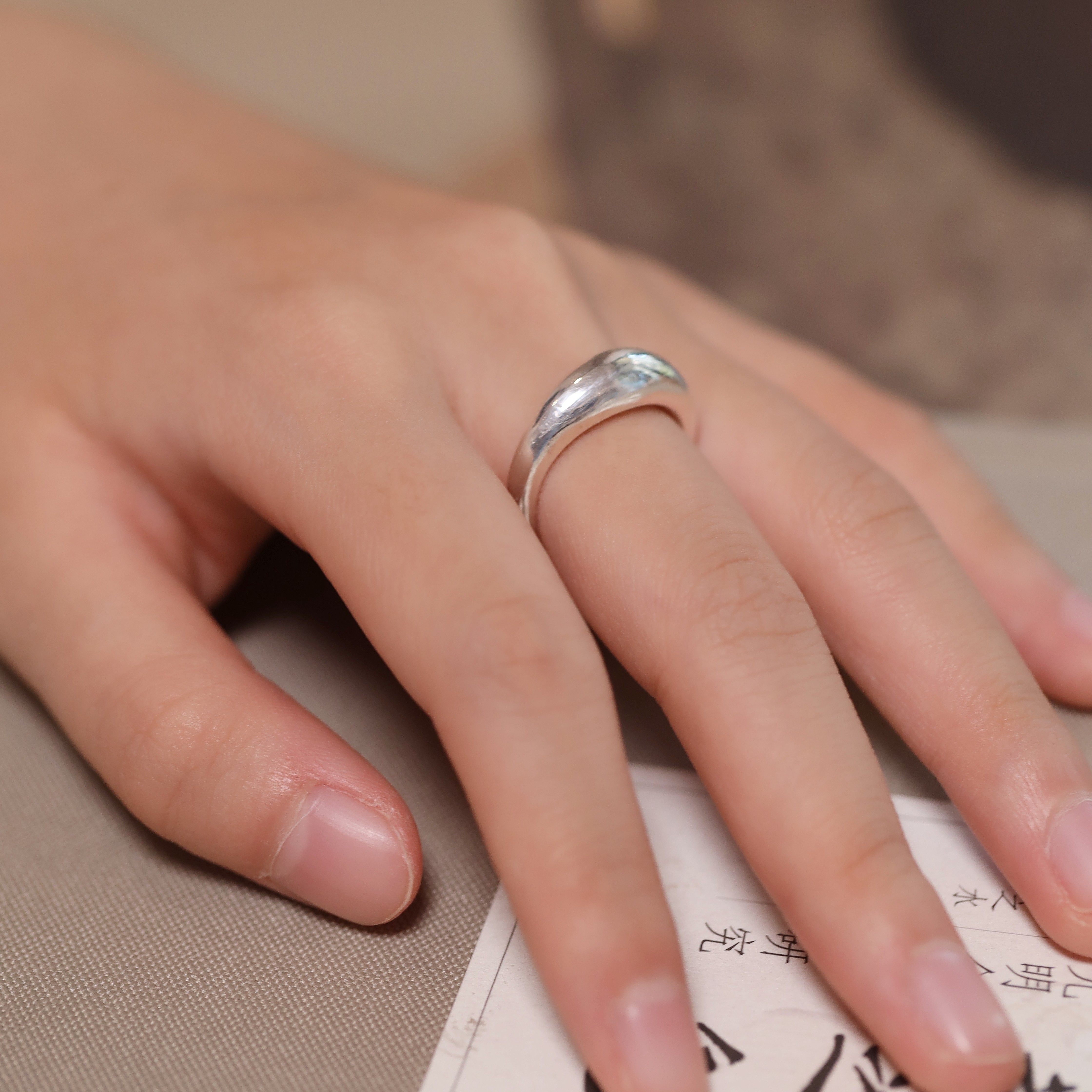 面包戒|熙素999足银纯手工银戒指自然肌理日常百搭简约银指环,淘宝优惠券,粉丝福利购,淘宝优惠卷