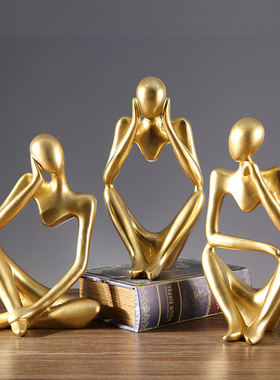 北欧轻奢高级感迷你抽象人物摆件客餐厅玄关电视酒柜服装店装饰品