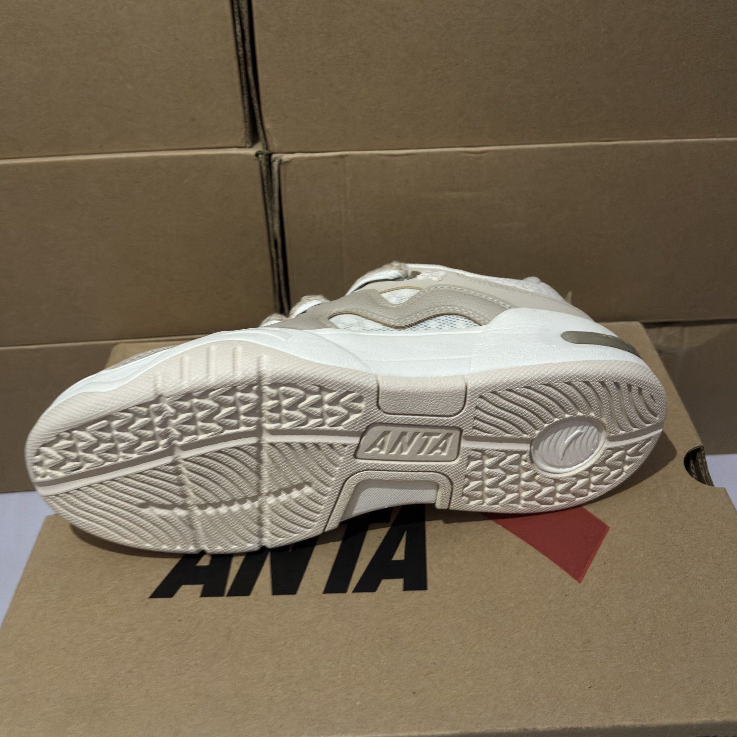 ANTA genuine winter non-slip shock-absorbing cream bag women's sneakers