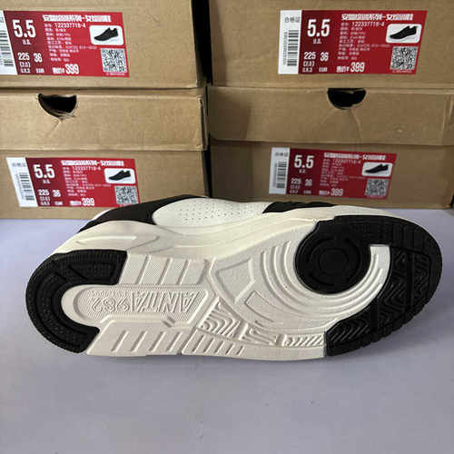 安踏正品春秋休闲学院青年小白鞋情侣男女透气运动板鞋122338010 - 图3