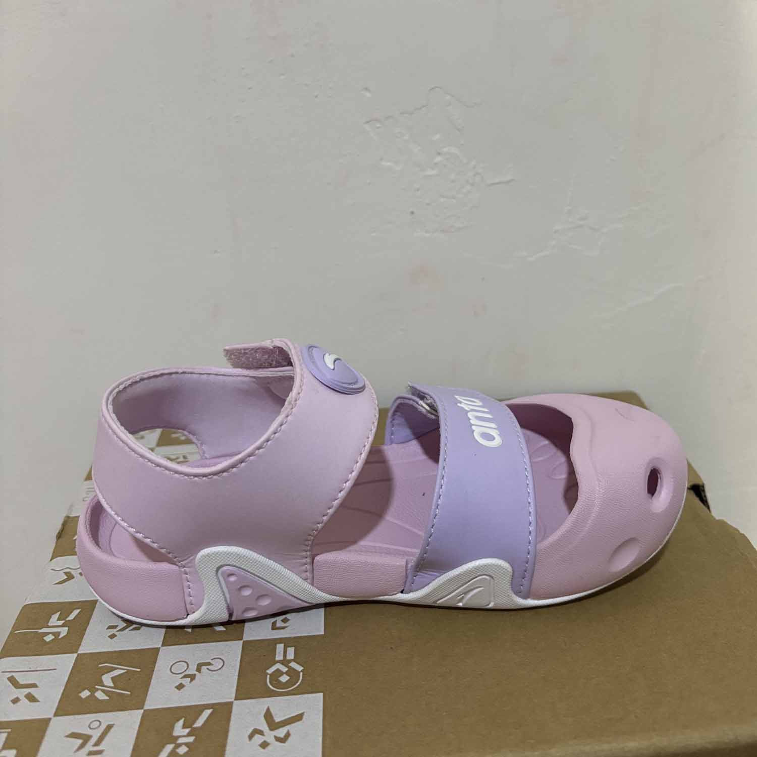 安踏正品夏季休闲包头魔术贴沙滩凉鞋小男女童运动凉鞋312420071,淘宝优惠券,粉丝福利购,淘宝优惠卷