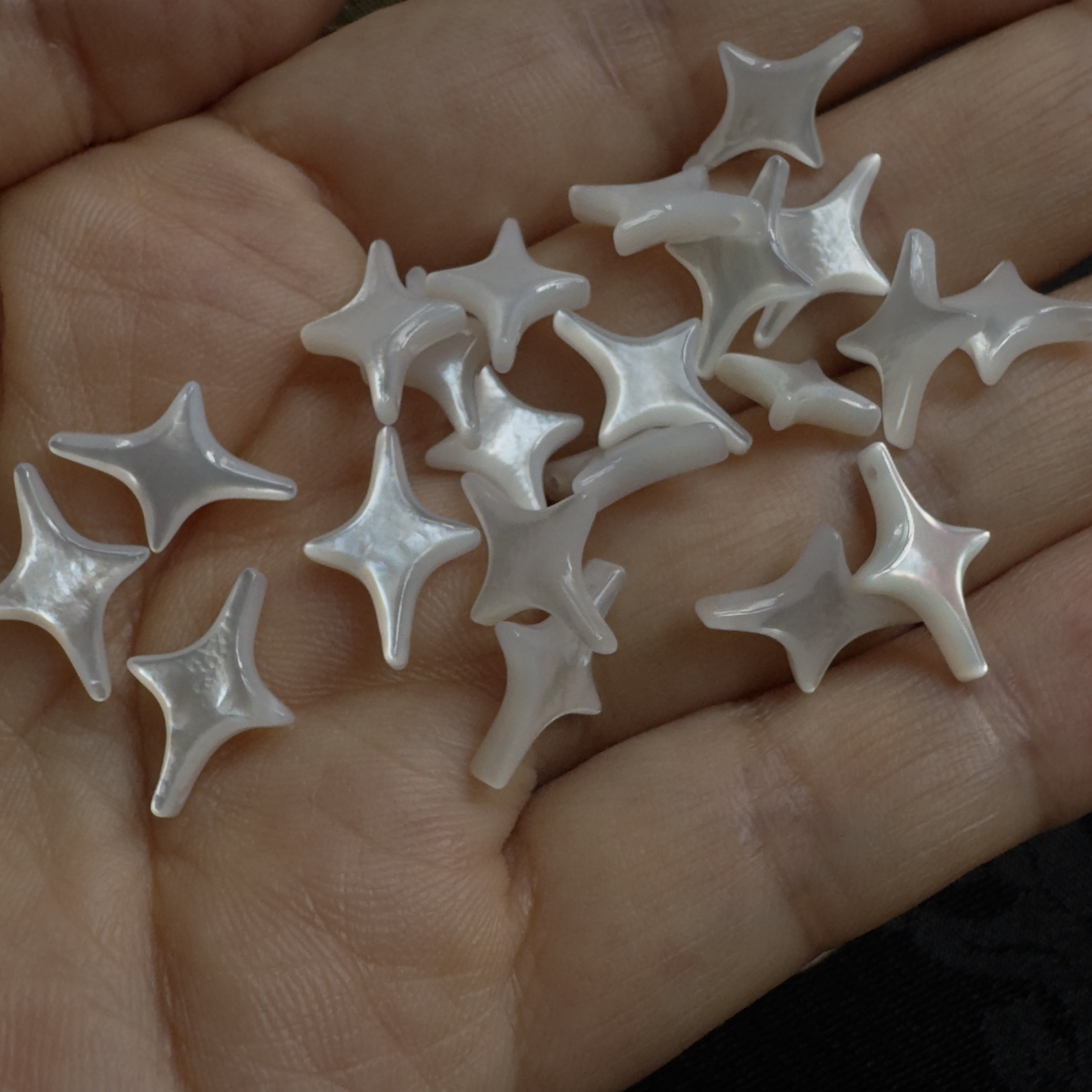 天然贝壳白蝶贝星芒diy手链项链耳饰配件材料贝壳星星,淘宝优惠券,粉丝福利购,淘宝优惠卷