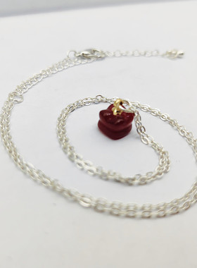 云襄传舒亚男毛晓彤同款项链锁骨链红玛瑙葫芦珠子古风颈链链子