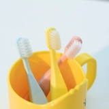 Японская детская зубная щетка для младенца, зубная паста, мягкий комплект, ручка, 1 лет