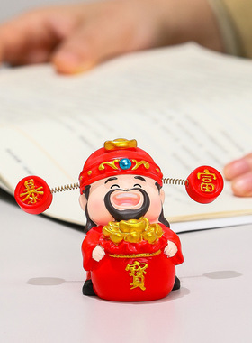 新款福运财神爷公仔摆件