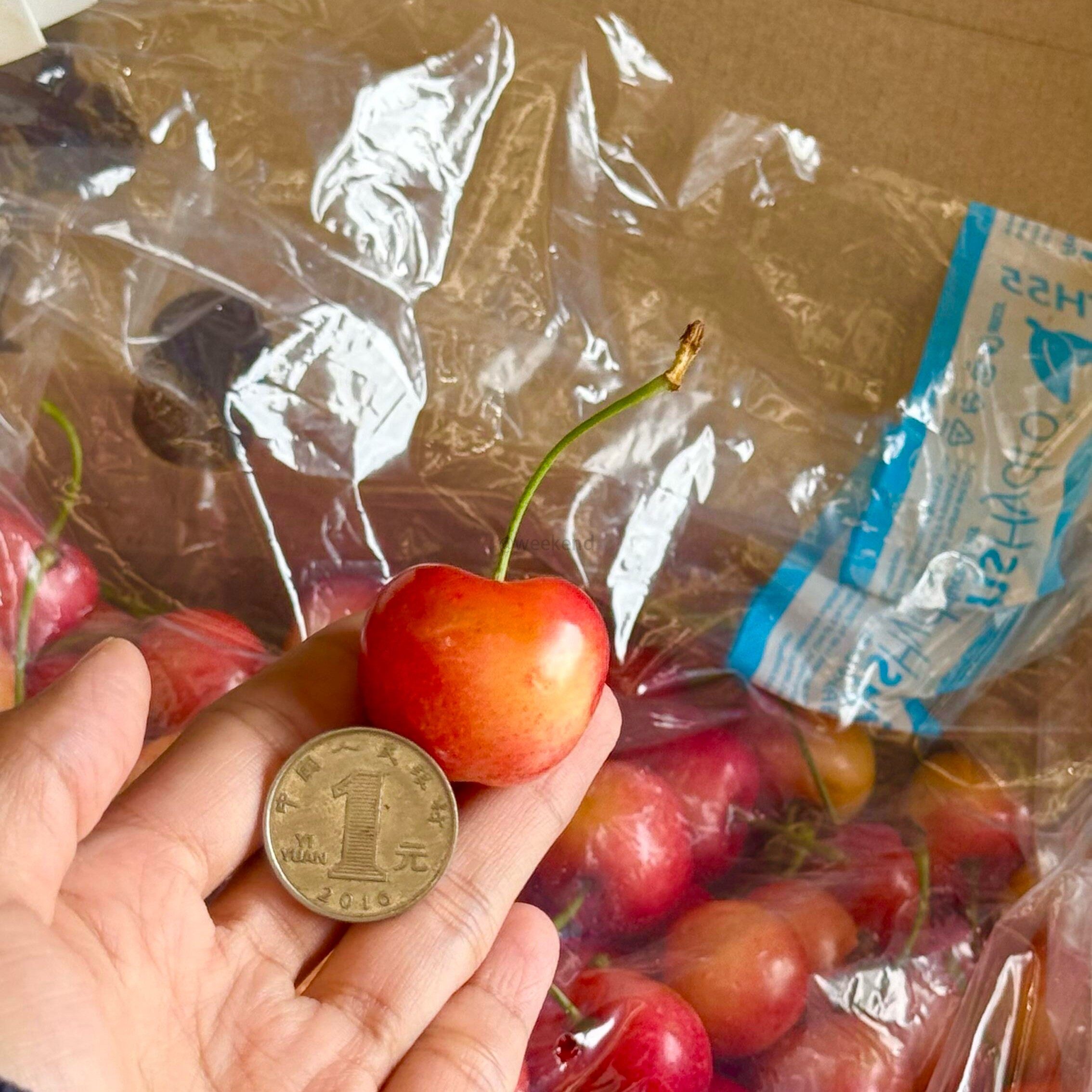 现货智利进口雷尼尔黄金车厘子新鲜水果4JJJJ黄色大樱桃2斤礼盒,淘宝优惠券,粉丝福利购,淘宝优惠卷