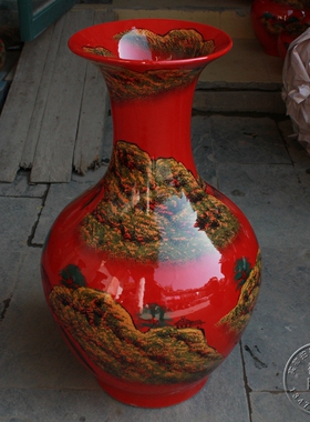 景德镇陶瓷花瓶摆件大大花瓶落地