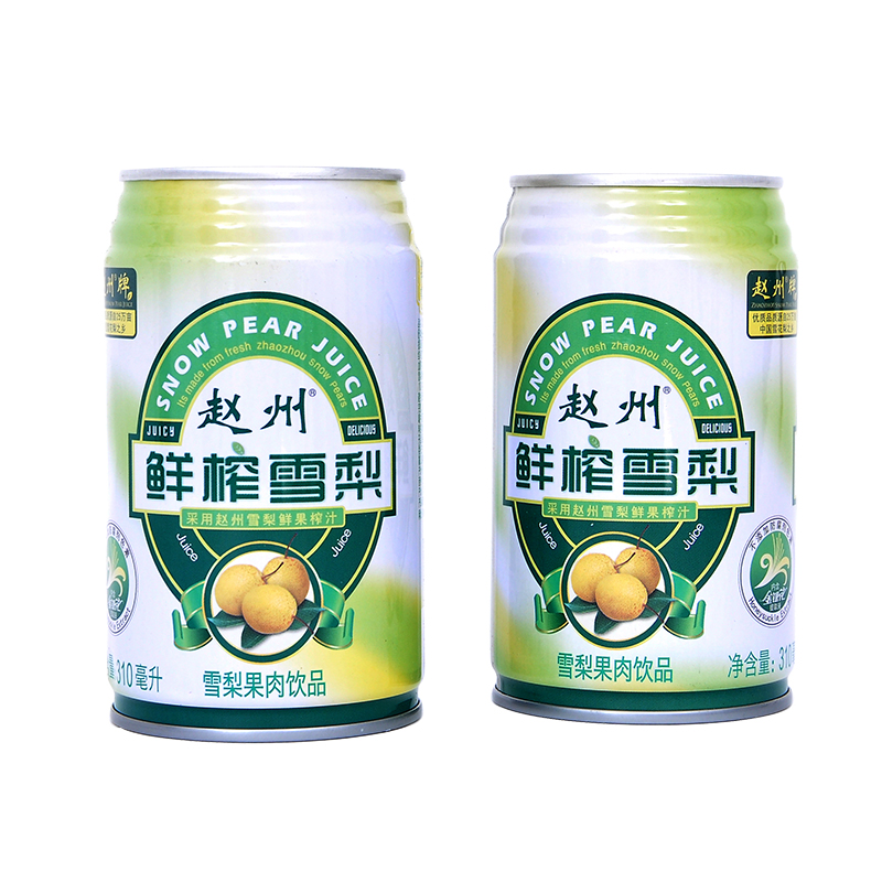 赵州鲜榨雪梨汁果汁果肉饮料310ml×10罐装冰糖雪梨整箱礼盒包邮 - 图0