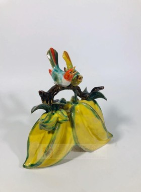 客厅酒柜花瓶摆件杨桃喜鸟