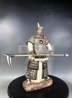 客厅酒柜招财摆件一夫当关武将