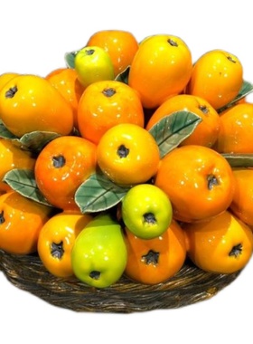 客厅新中式摆件水果枇杷盆