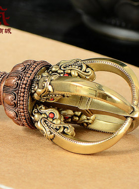 五股金刚杵摆件家用铜